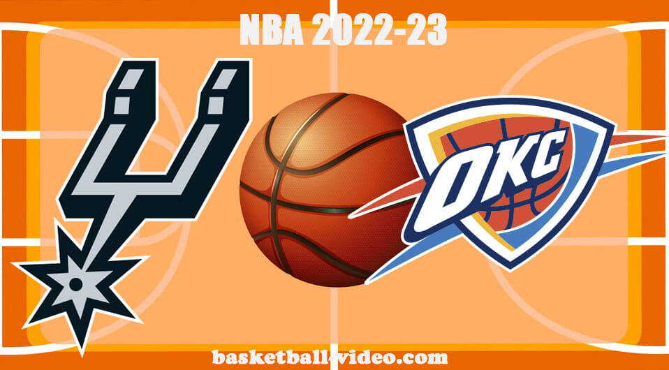 San Antonio Spurs Vs Oklahoma City Thunder Nov 30, 2022 Full Game ...