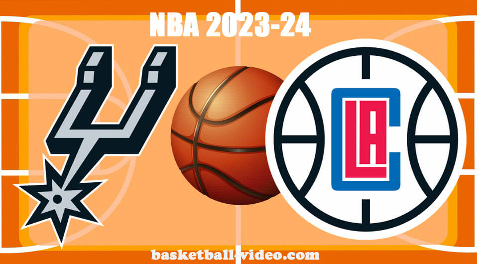 San Antonio Spurs vs LA Clippers Oct 29, 2023 NBA Full Game Replay